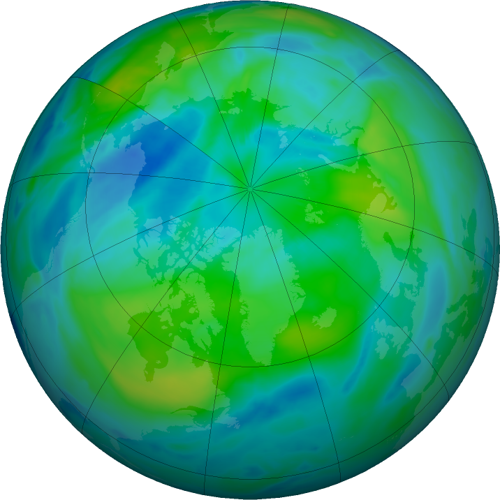 Arctic ozone map for 29 September 2018